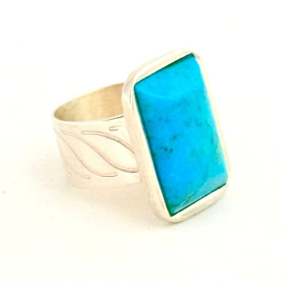 Mine Finds JAY KING DTR Sterling and Turquoise Ring - Size 9.5 - Picture 4 of 8